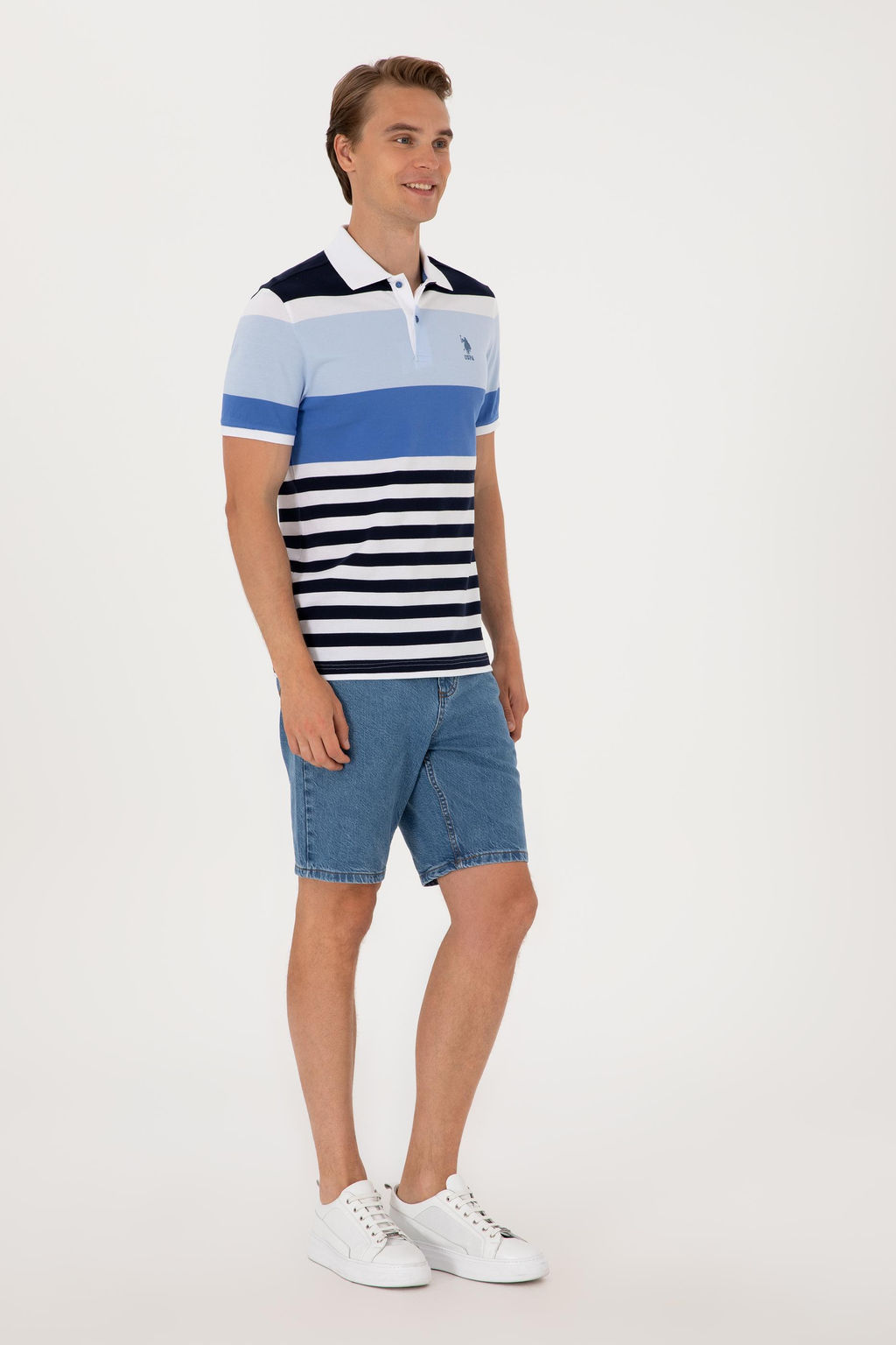 Erkek Regular Fit Polo Yaka _ndigo Ti__rt Sepette S_rpriz _ndirim - U.s. polo assn фото 4