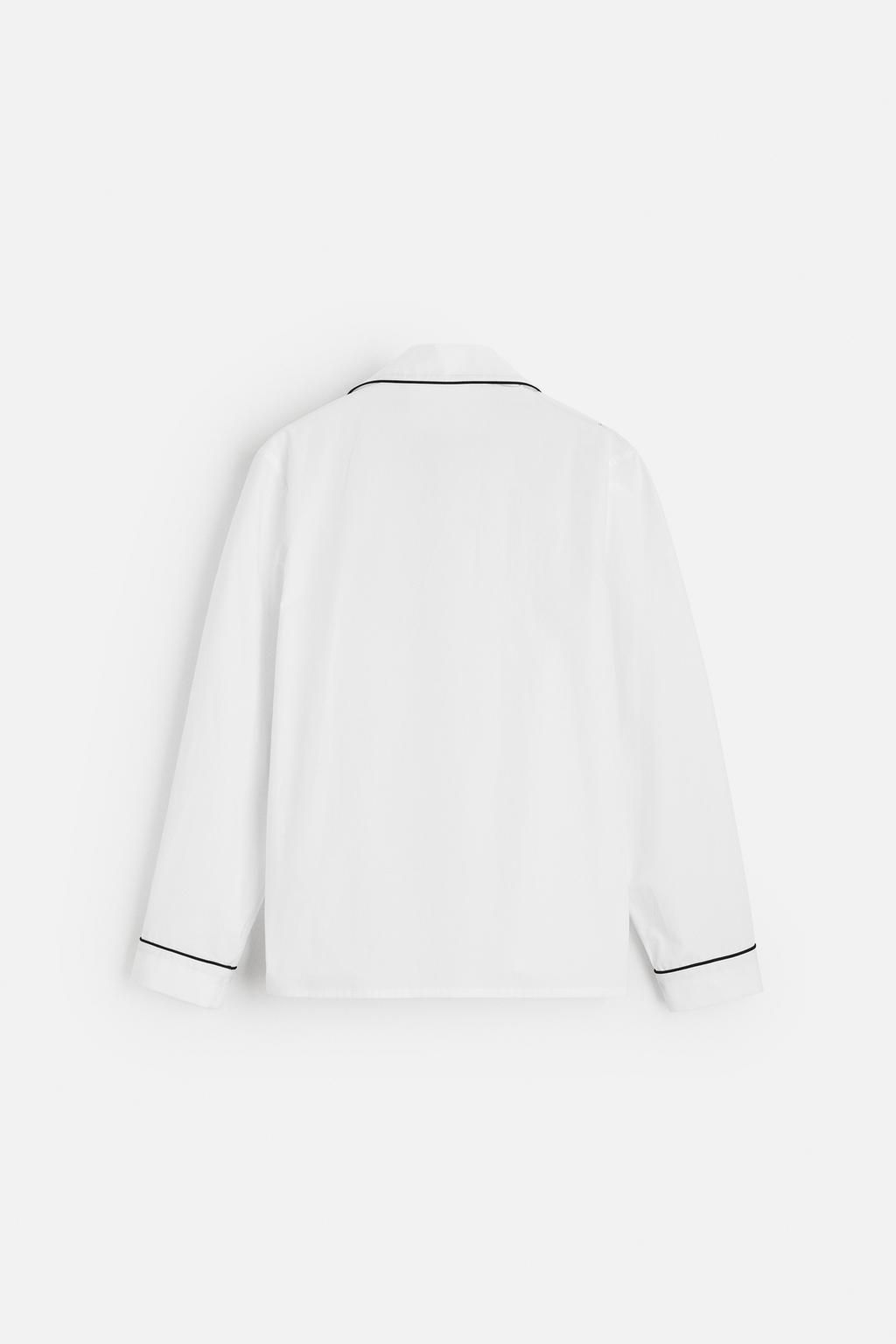 CONTRAST PYJAMA SHIRT - Zara фото 7
