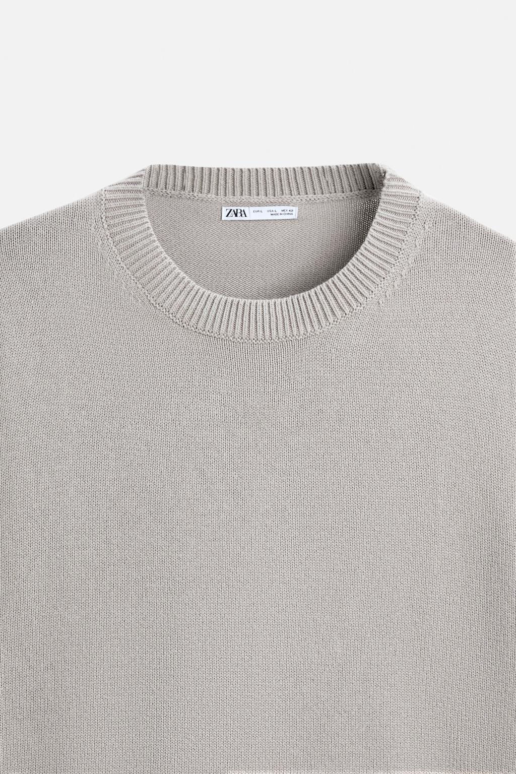 TEXTURED COTTON SWEATER - Zara фото 9