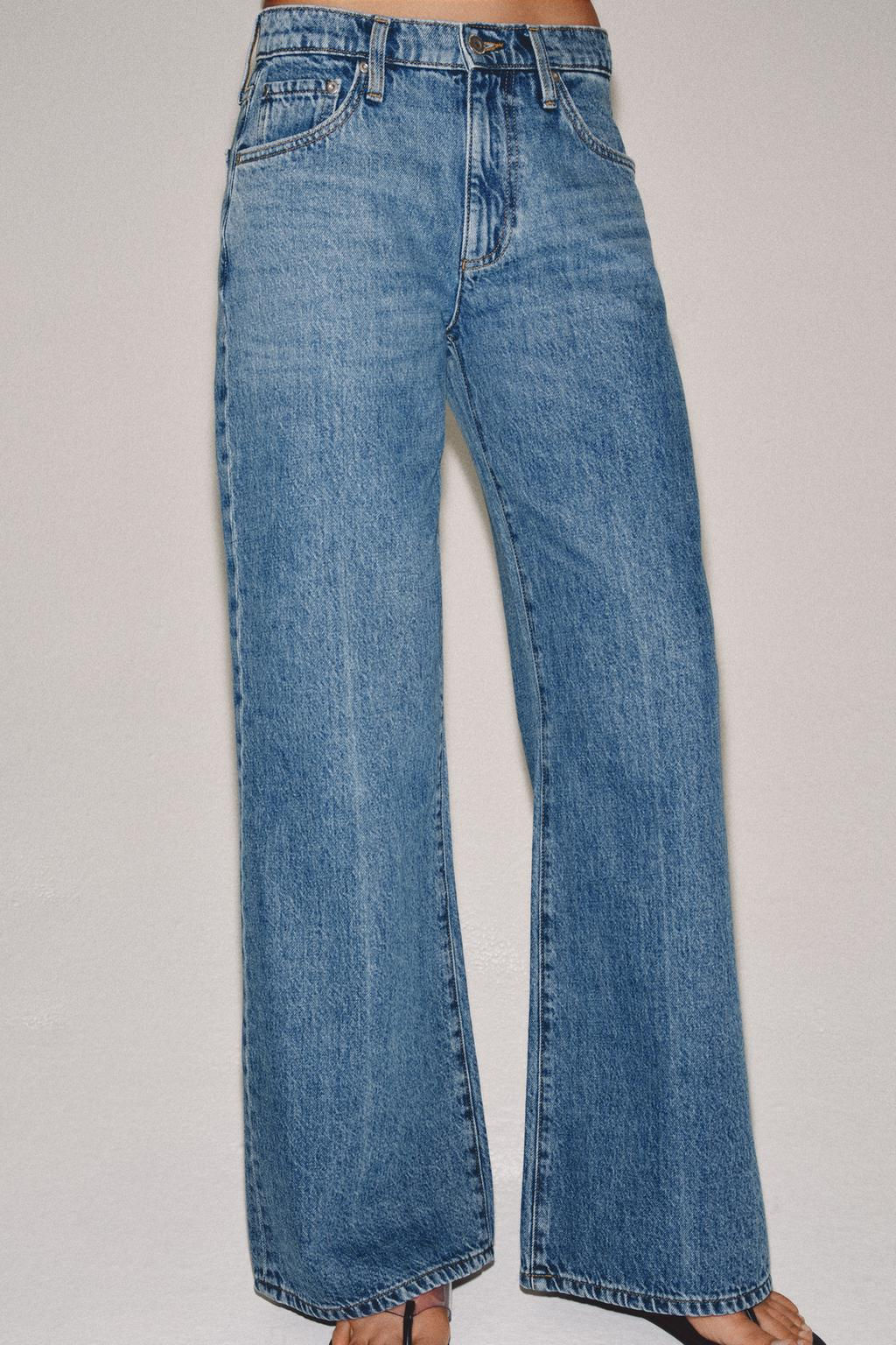 ZW COLLECTION LOW-RISE WIDE-LEG JEANS - Zara фото 8