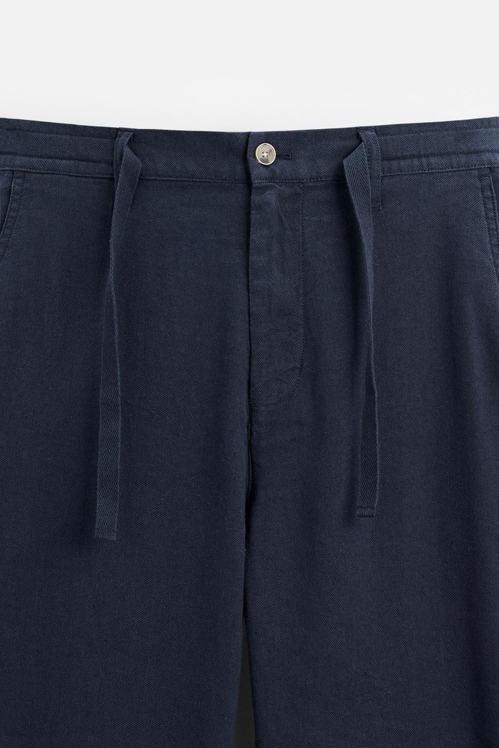 COTTON/LINEN RELAXED FIT TROUSERS - Zara фото 25