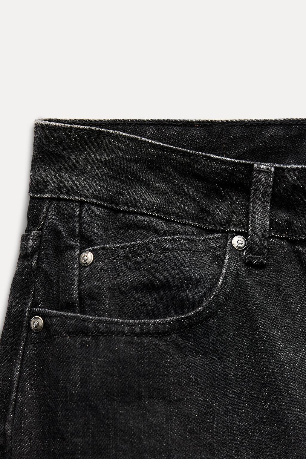 Z1975 SELVEDGE STRAIGHT-LEG MID-WAIST JEANS - Zara фото 8