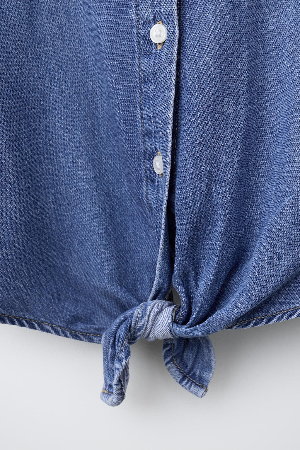 CAMISA DENIM NUDO / Azul - Zara фото 4