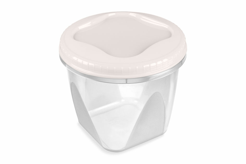 Цена за 2 шт. Банка с завинчивающейся крышкой "Тондо" 1,5л кремовая С288КРЕМ