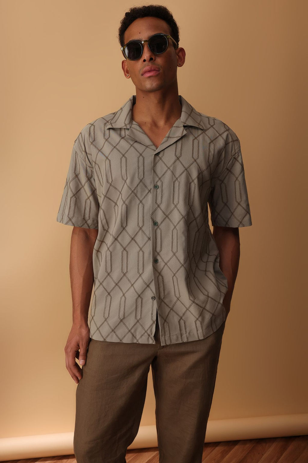 TRENDYOL MAN Haki Oversize Gomlek TMNSS25GO00050 - Trendyolmilla фото 3