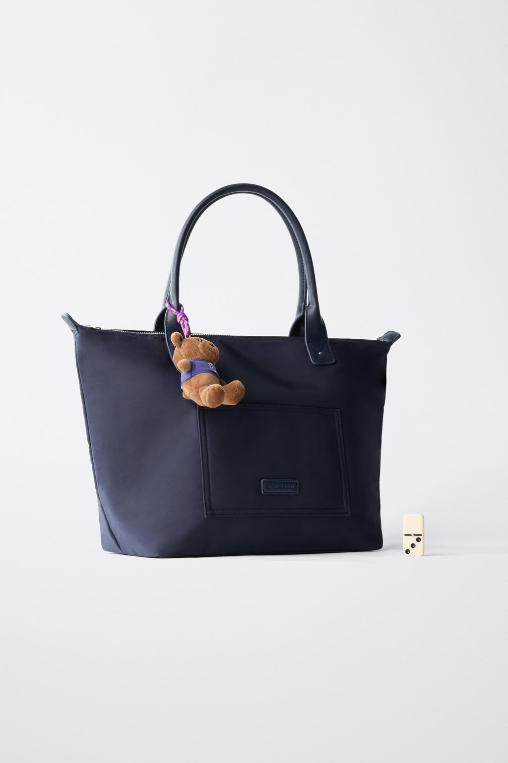 NYLON TOTE BAG WITH TEDDY BEAR CHARM - Zara фото 6