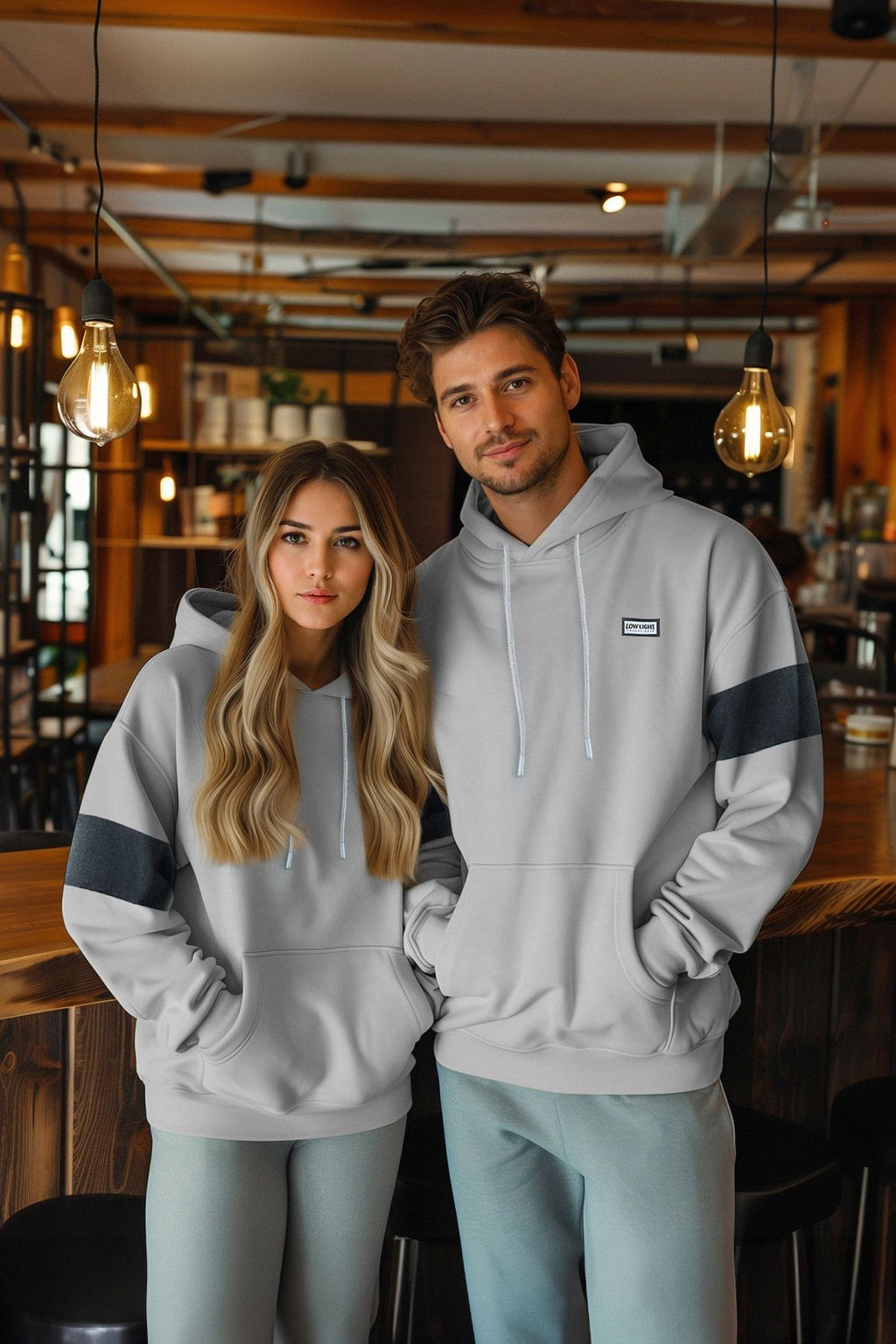 TRENDYOL MAN Gri Oversize/Genis Kesim Etiketli Renk Bloklu Ici Polarl? Sweatshirt TMNAW24SW00128 - Trendyolmilla фото 22