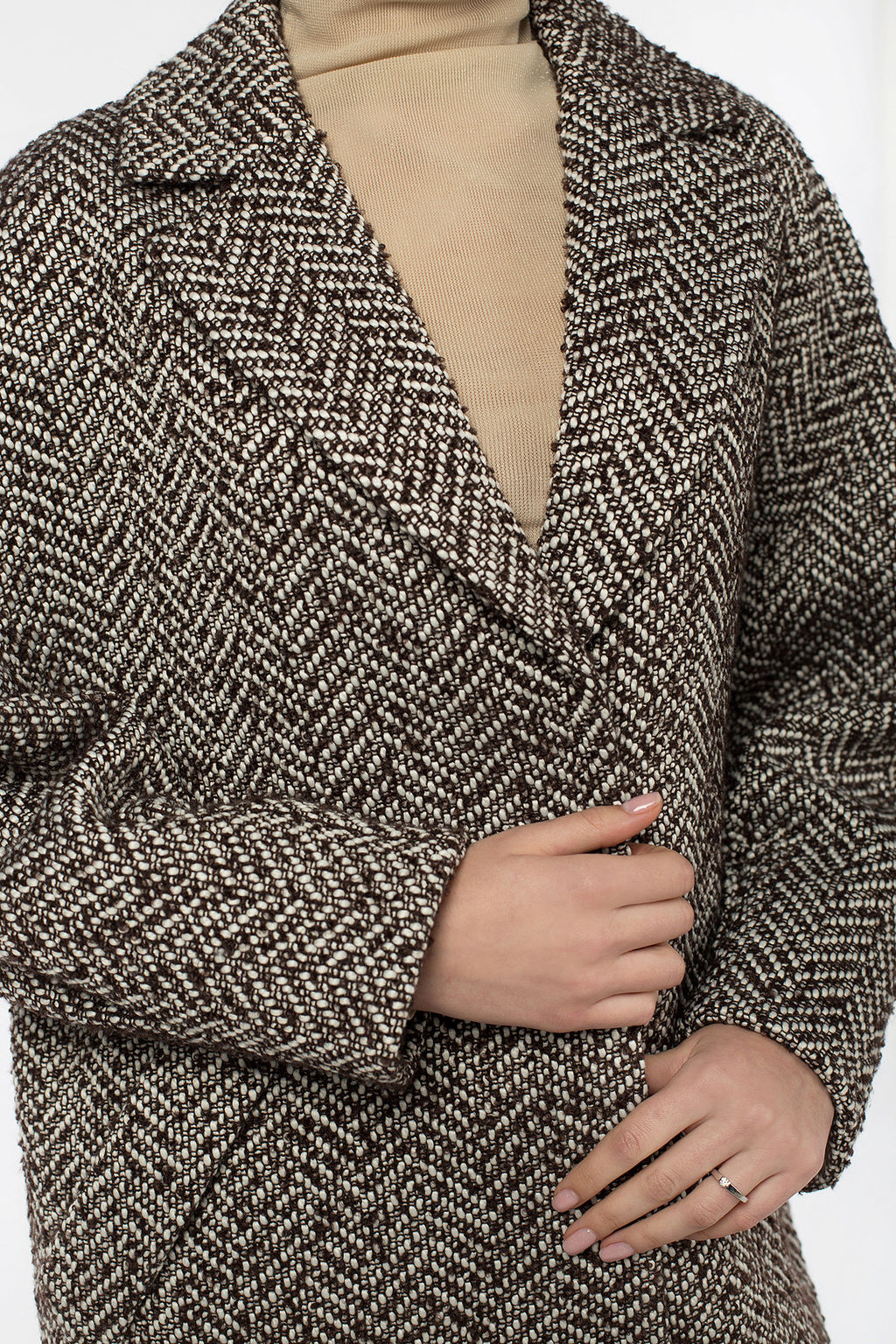 Пальто женское демисезонное в составе шерсть 60% - El podio фото 6