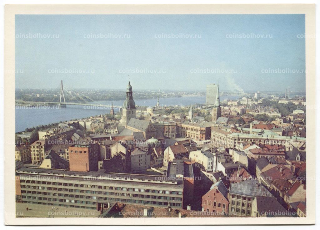 Открытка Рига Панорама города