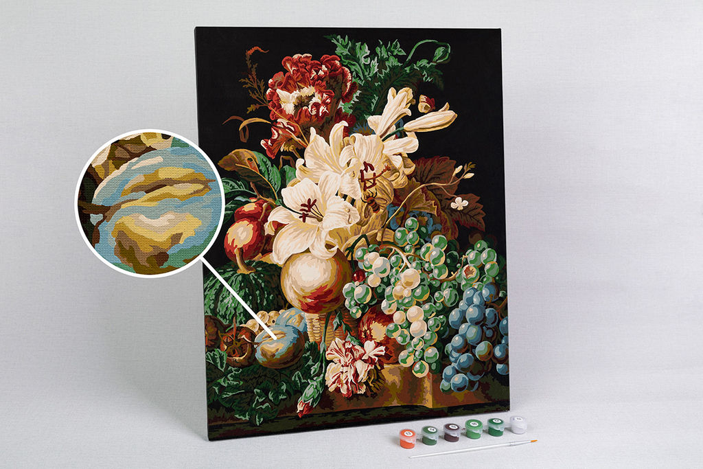 ФРЕЯ PNB/PLC-148 Набор для раскрашивания по номерам ( цветной холст ) 50 х 40 см Ароматный букет