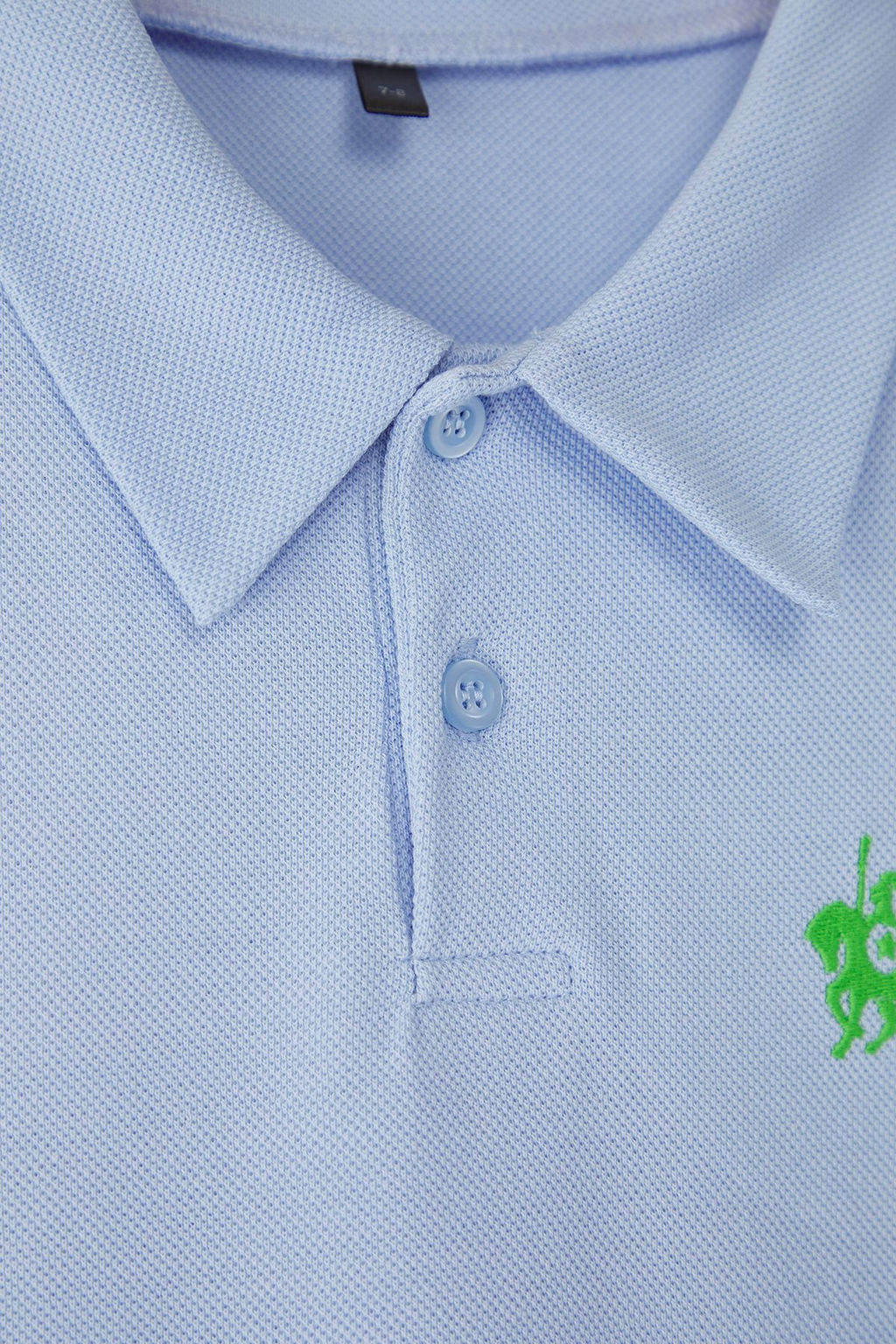 Bebe Mavisi Erkek Cocuk %100 Pamuk Bask?l? Polo Yaka Orme T-Shirt TKDSS25TS00081 - Trendyolmilla фото 7