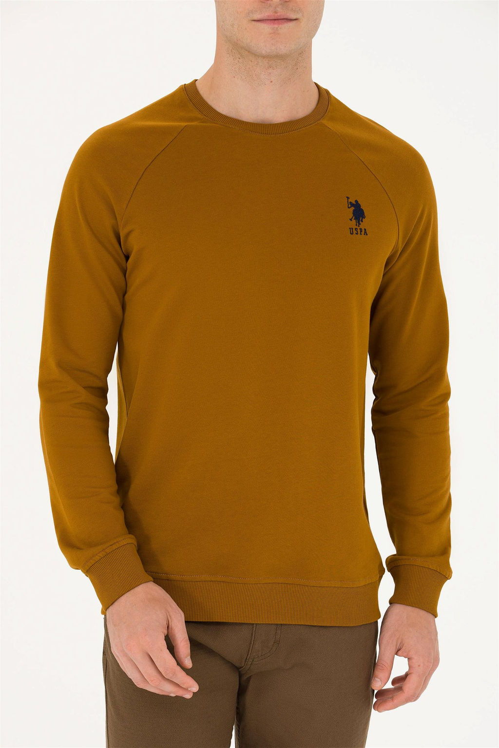 U. S. Polo Assn / Мужской базовый свитшот кокосового цвета - U.s. polo assn фото 6