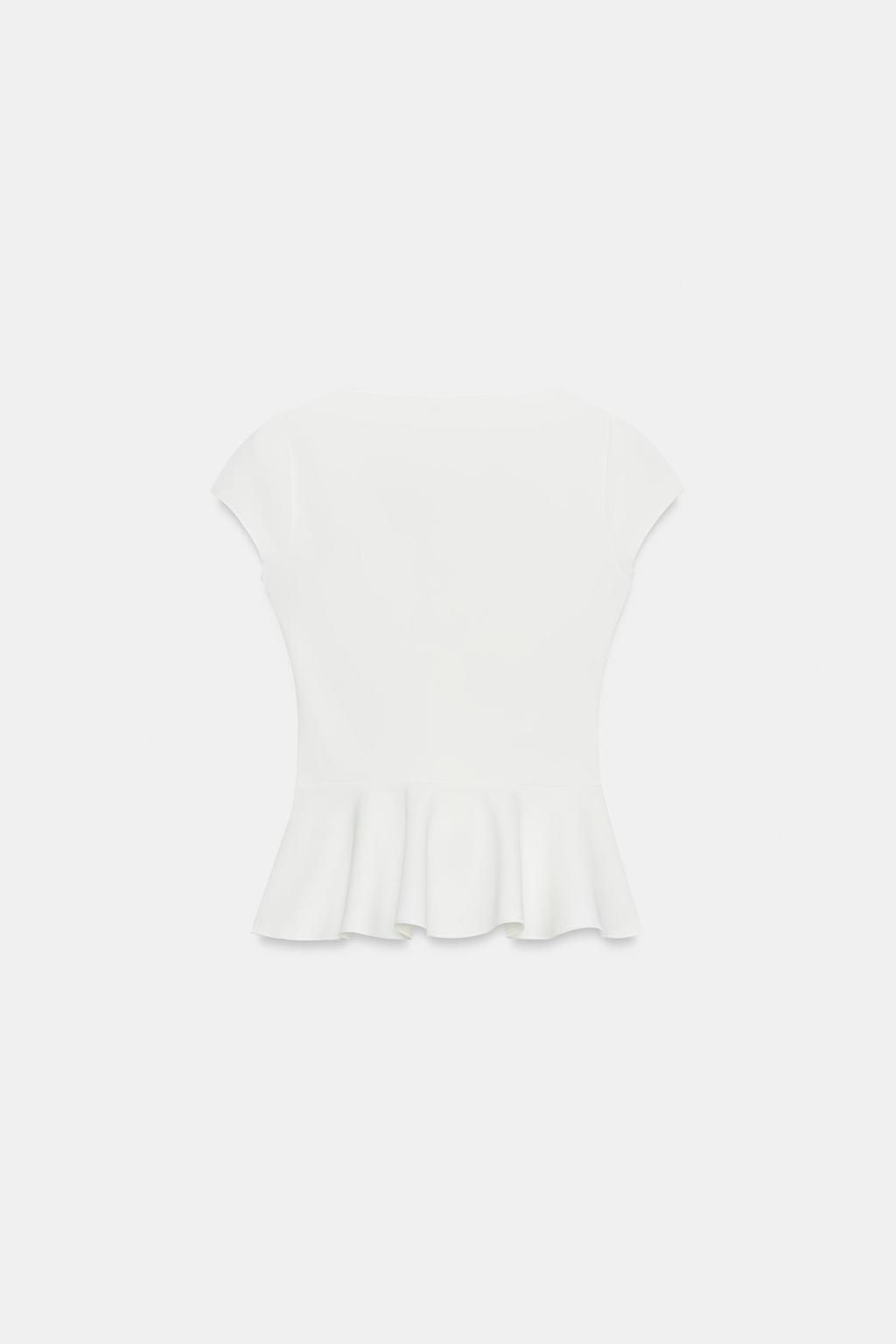 TOP PEPLUM BOTONES / Rojo - Zara фото 32