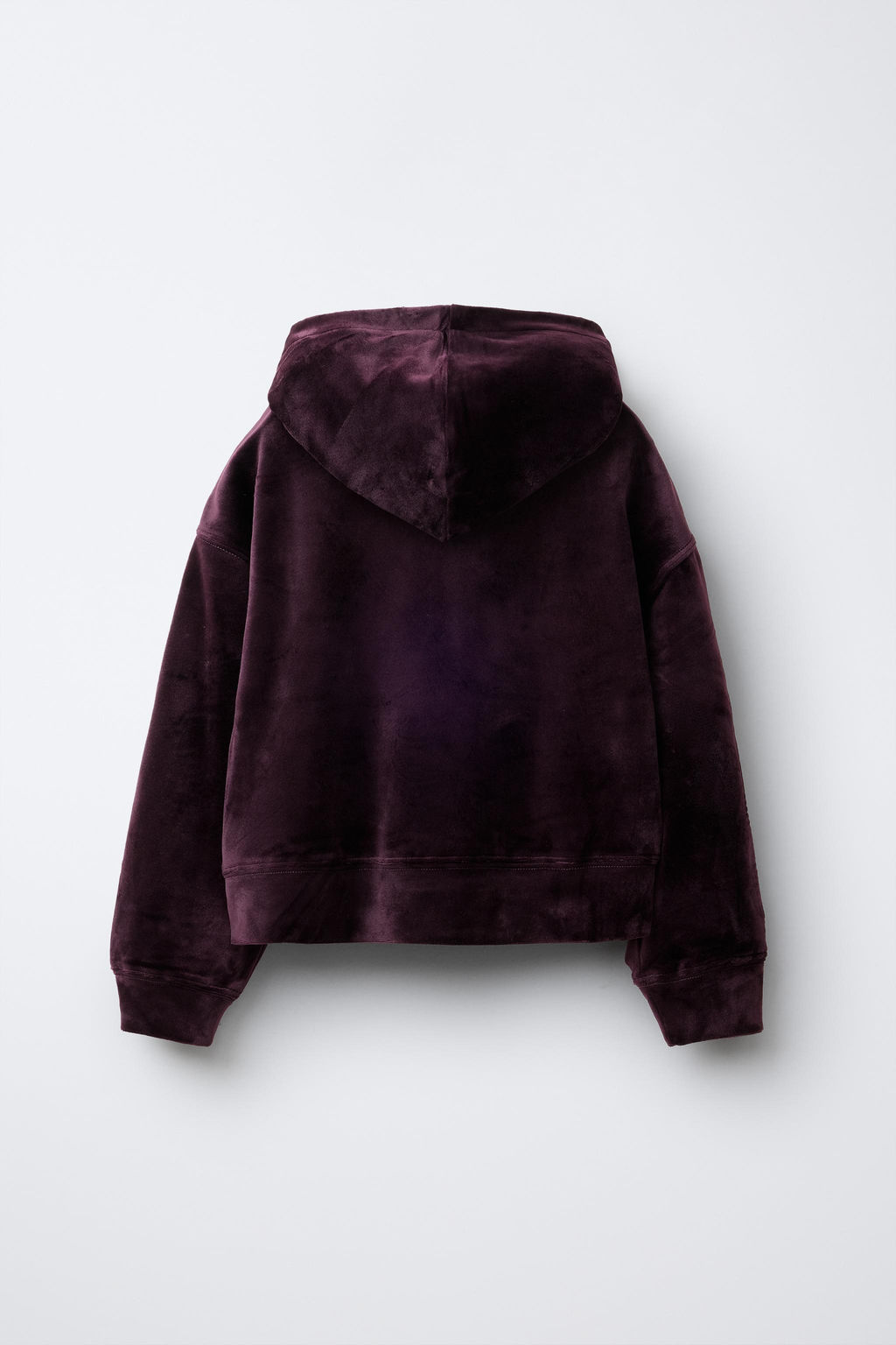 HOODIE AND WIDE-LEG VELOUR TROUSERS SET - Zara фото 3