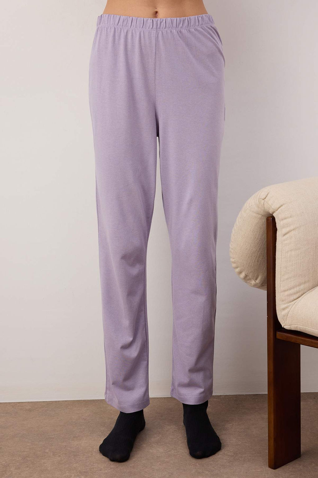 Trendyolmilla Lila Pamuklu Panda Bask?l? Orme Pijama Tak?m? THMAW21PT0245  фото 38