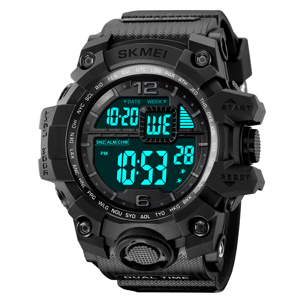 Часы наручные Skmei мужские электронные спортивные 2245black-black