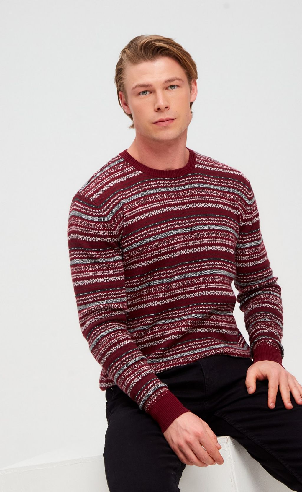 Джемпер F221-15-304 bordo - Fine joyce фото 9