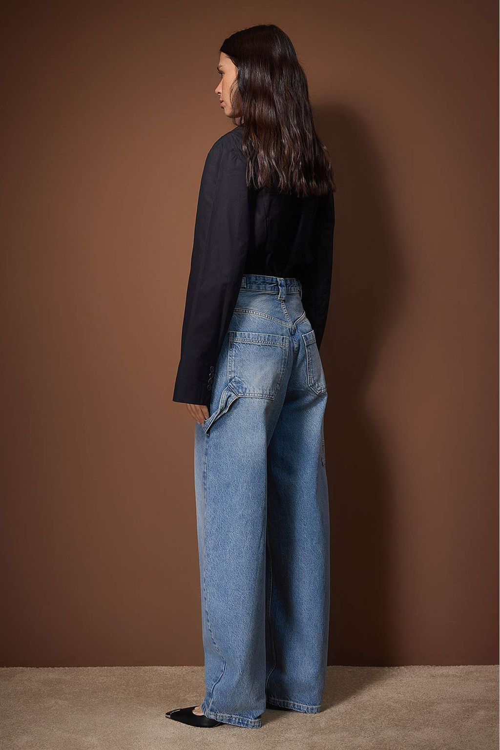 Mavi Aksesuar Detayl? Marangoz Yuksek Bel Baggy Jeans TWOAW26JE00305