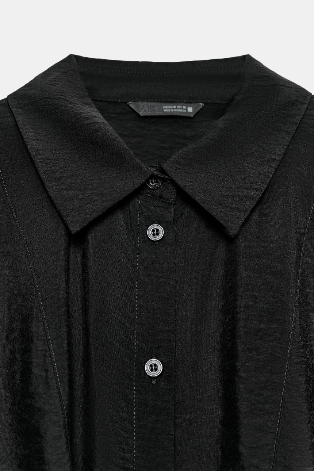 CAMISA MANGA CORTA NUDO / Negro