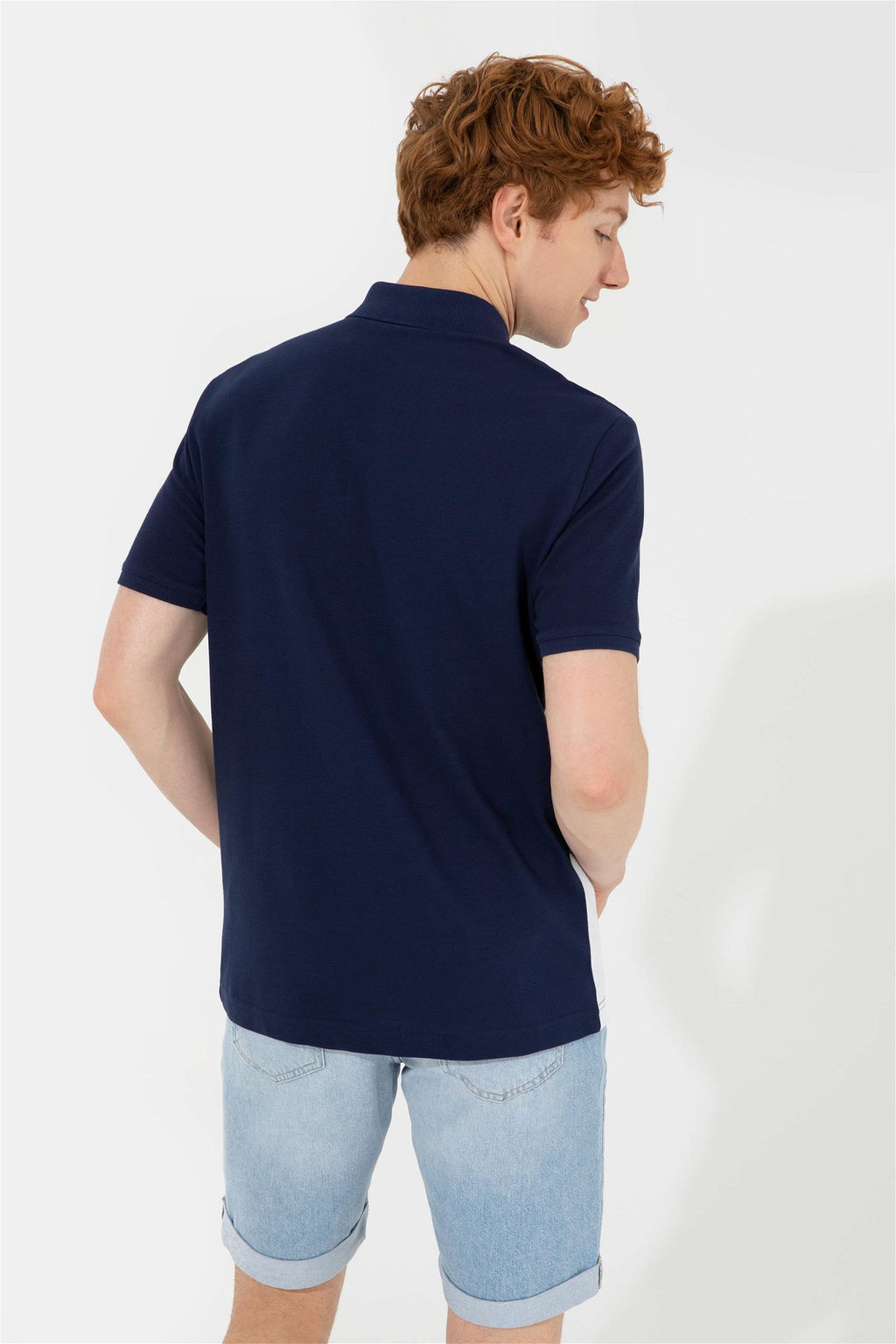 Мужская темно-синяя футболка с воротником-поло Неожиданная скидка в корзине - U.s. polo assn фото 5