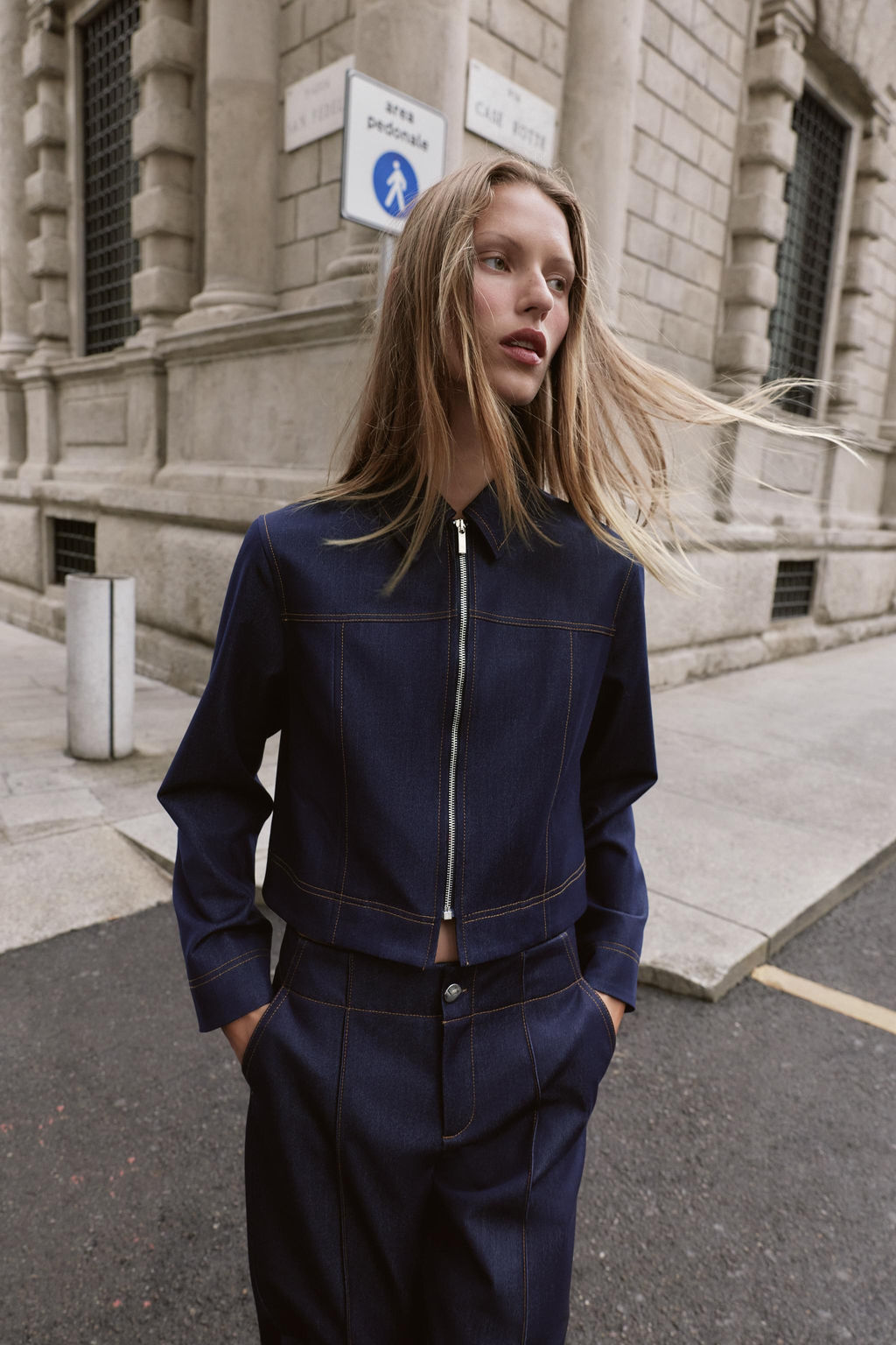 CONTRAST TOPSTITCHING JACKET - Zara фото 2