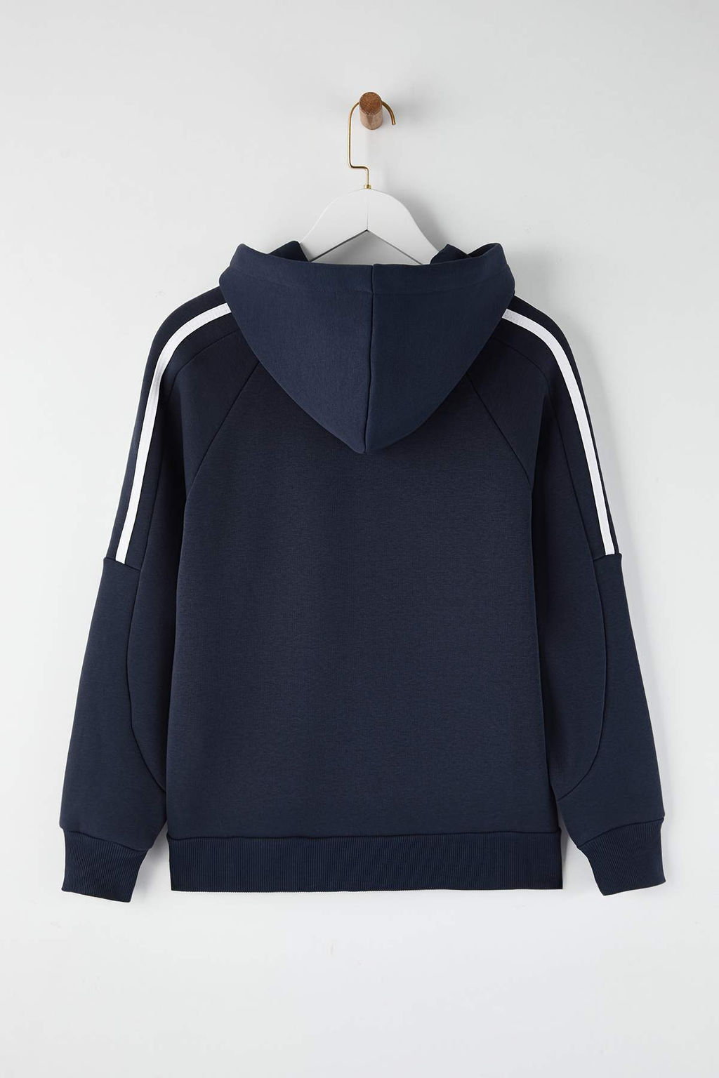 Teen Lacivert Kapusonlu ve Biye Detayl? Oversize/Genis Kal?p Orme Sweatshirt TWOAW26SW00107 - Trendyolmilla фото 9