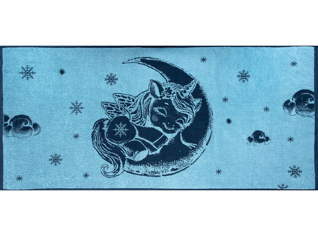 Полотенце махровое 6с102.411ж1 На луне (джинс) 67х150см