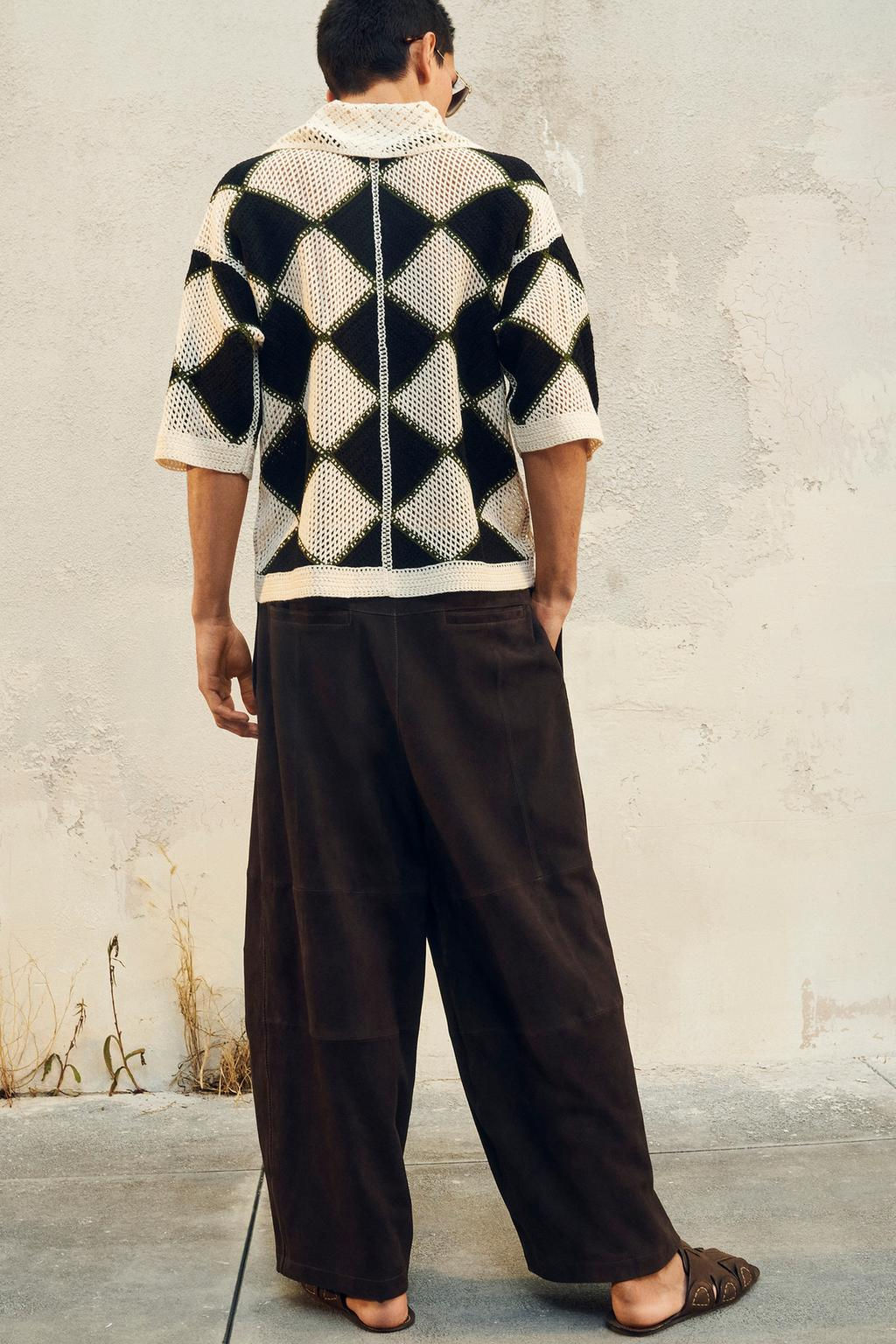 LIMITED EDITION DIAMOND KNIT SHIRT - Zara фото 3