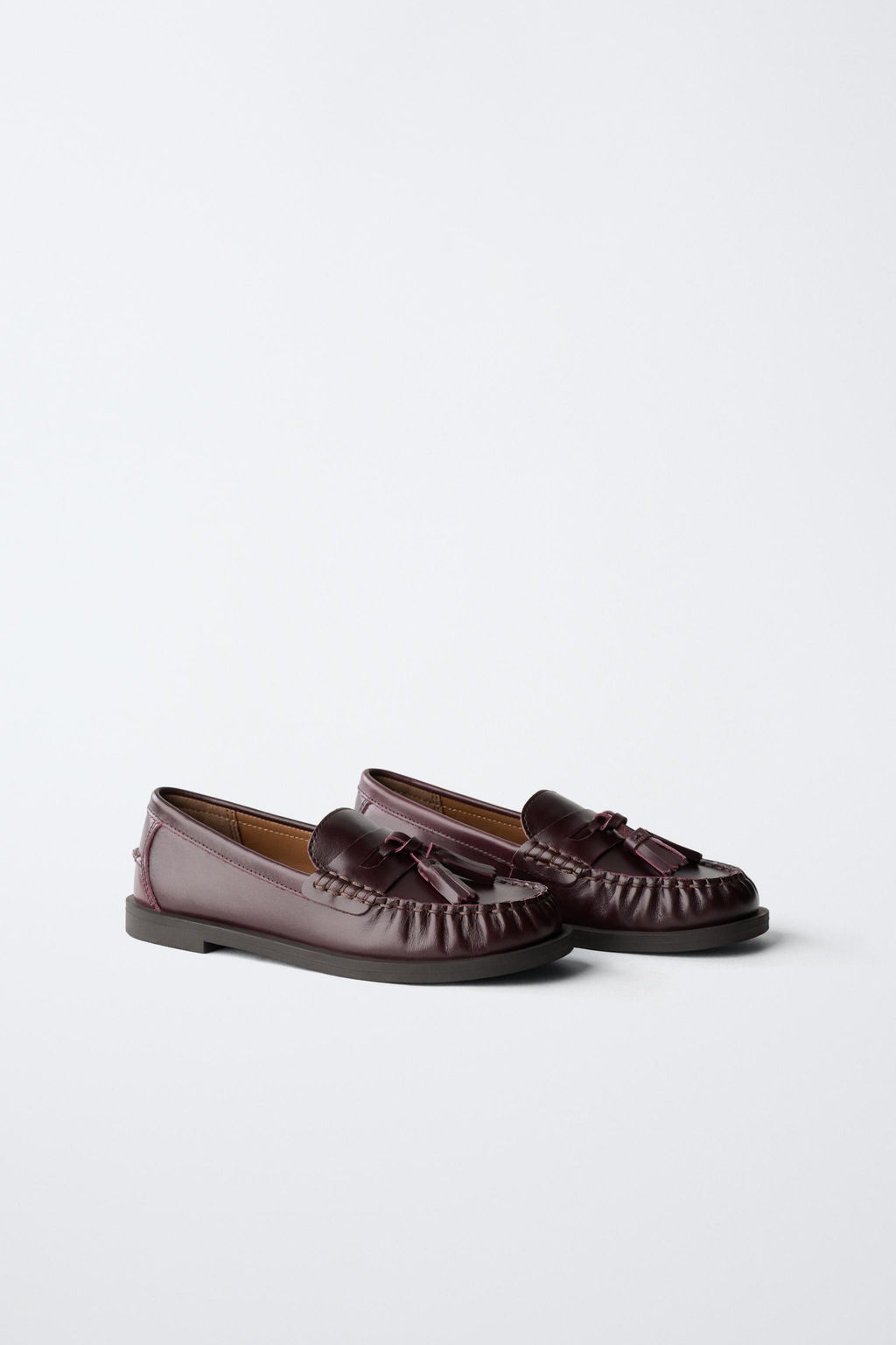 LEATHER TASSEL LOAFERS LIMITED EDITION - Zara фото 2