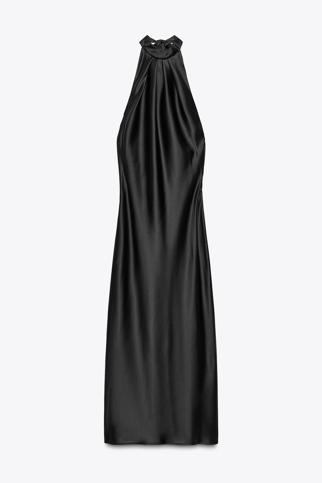 OPEN BACK SATIN MIDI DRESS - Zara фото 8