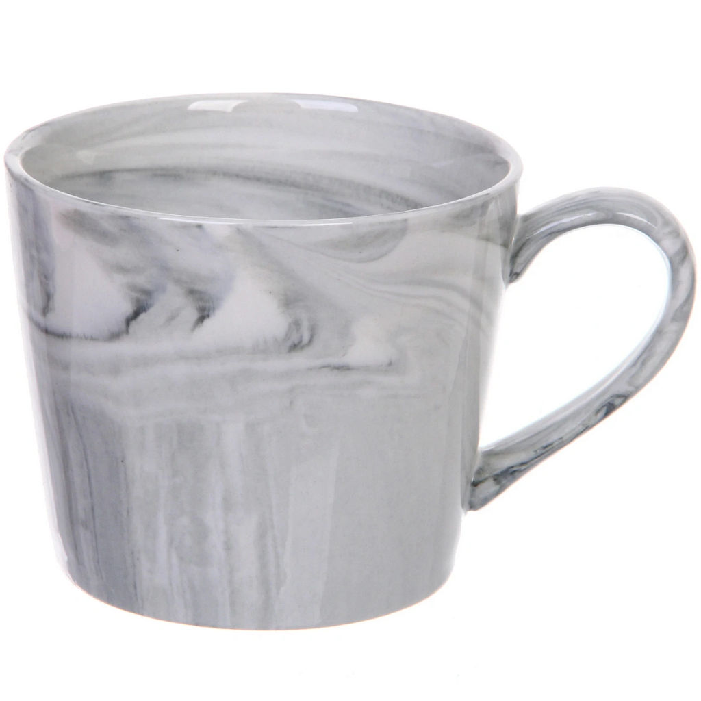 Кружка керамическая 360мл в наборе 2шт "Мрамор", конус