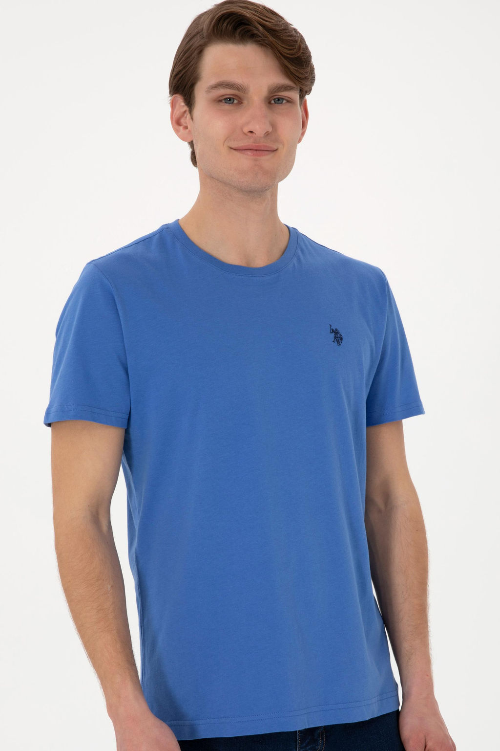 Erkek Regular Fit Bisiklet Yaka _ndigo Basic Ti__rt Sepette S_rpriz _ndirim - U.s. polo assn фото 3