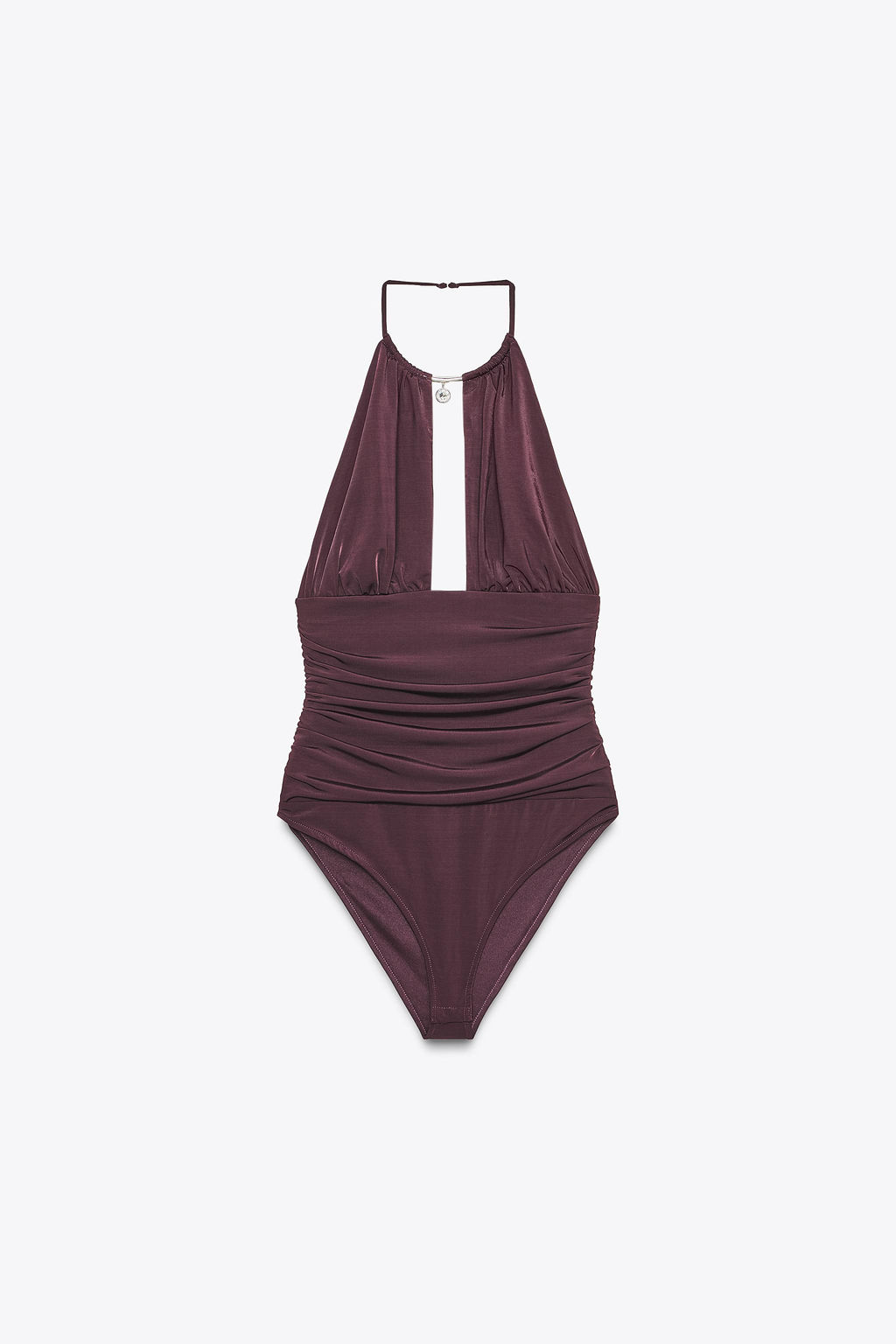 JEWEL DRAPED HALTERNECK BODYSUIT - Zara фото 5