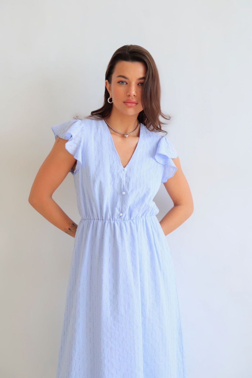 Martichelli Платье нежно-голубое  фото 13