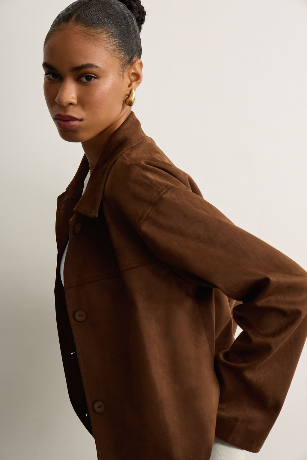 Жакет однобортный из искусственной замши - Mollis фото 3