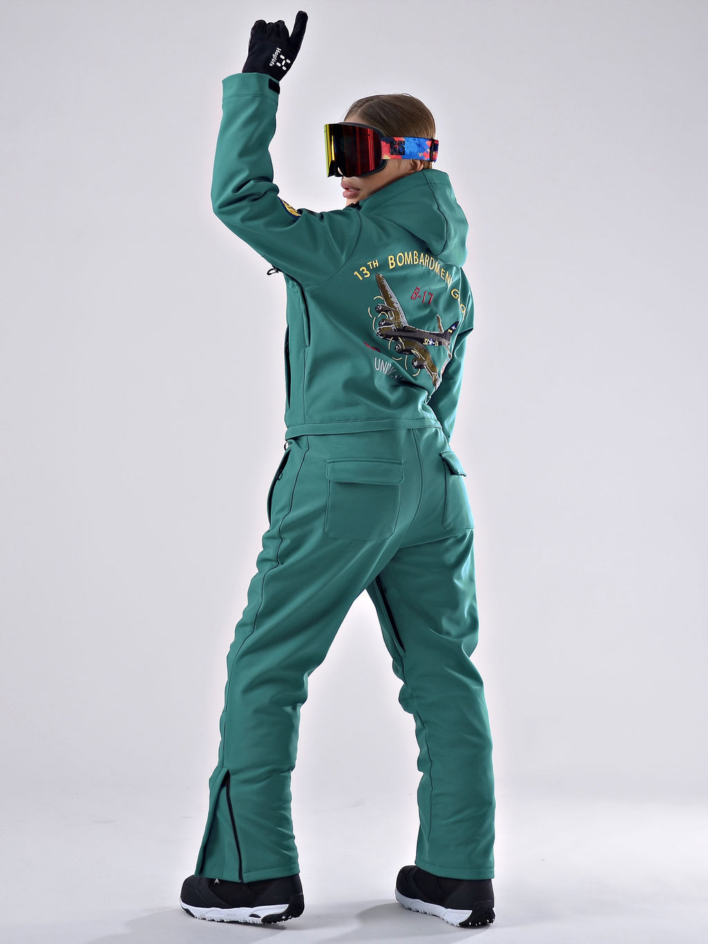 Женский зимний сноубордический комбинезон Alpha Endless 222/220730 GRN Изумрудный  фото 12