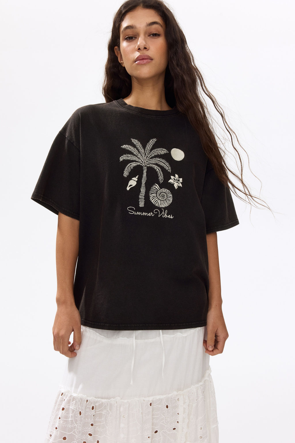 Camiseta oversize con motivo bordado - H&m фото 4