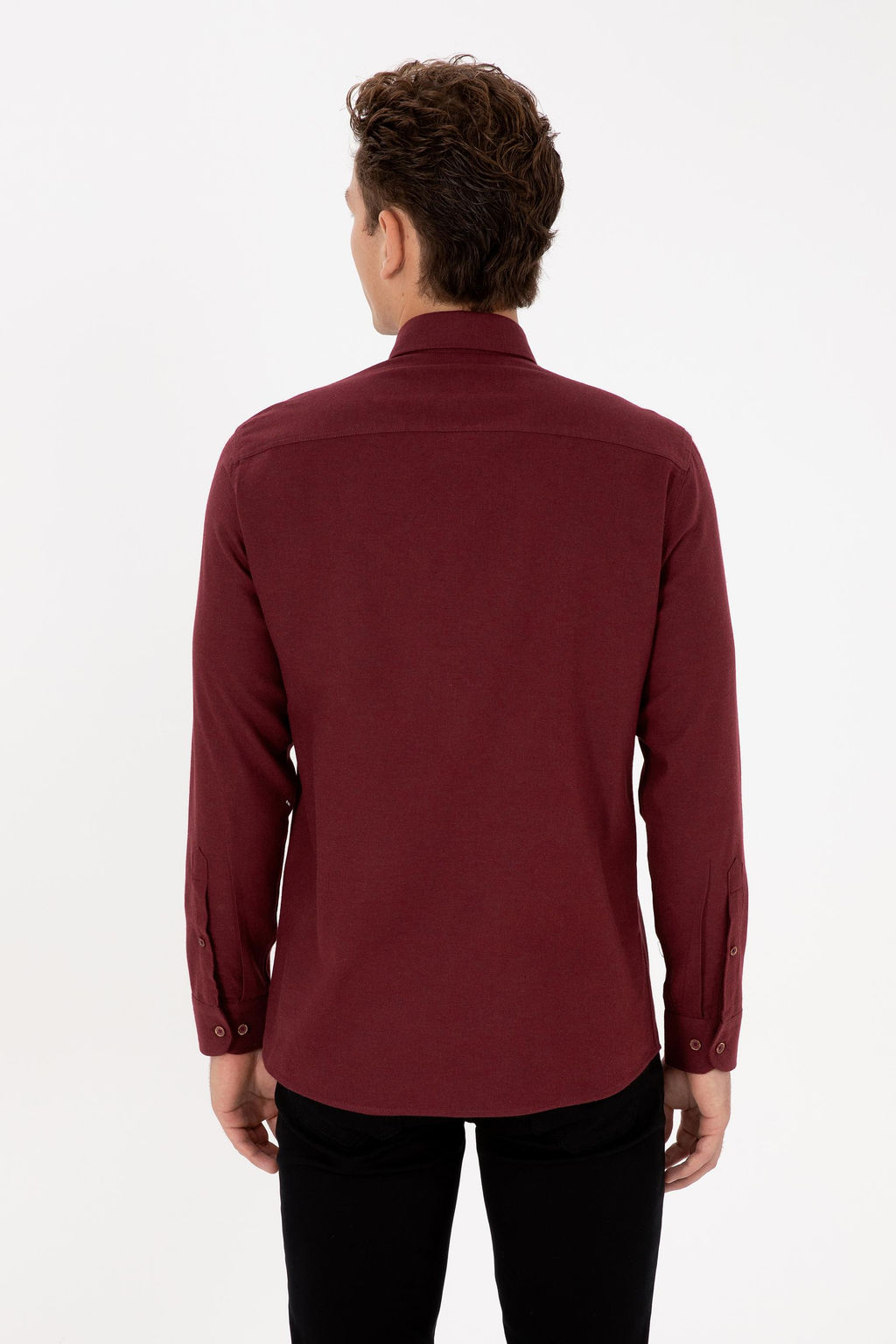 Erkek Bordo Uzun Kollu Basic G_mlek