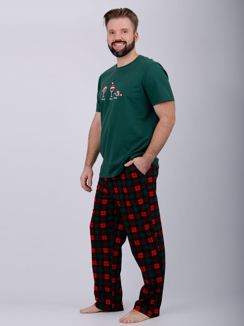 Пижама Дилан, трикотаж - Малина фото 3