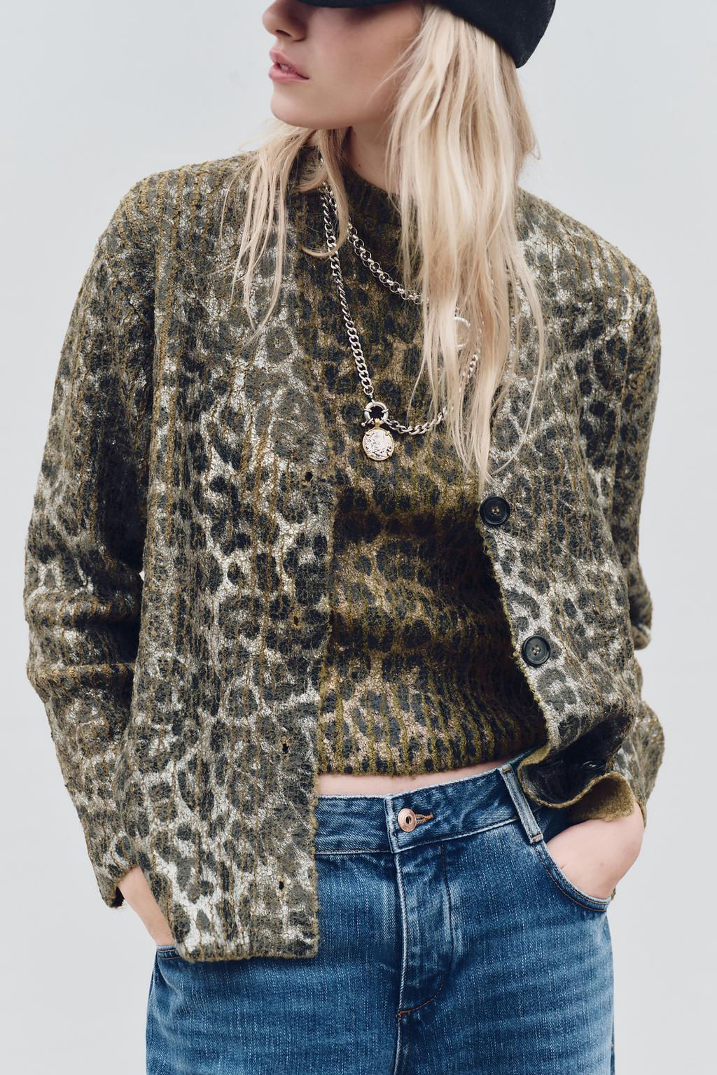 ANIMAL PRINT FOIL JACKET - Zara фото 2
