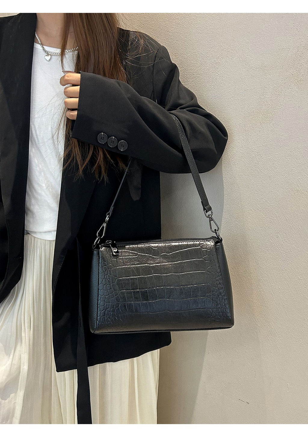 Cумка Lanotti LINNET CROCO 7001/Черный