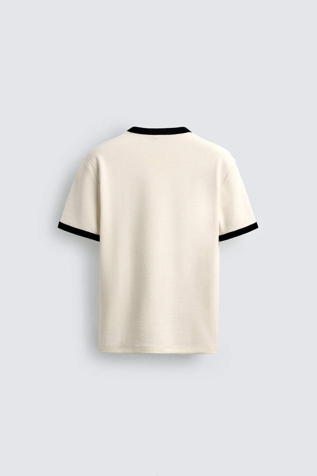 BASIC RIBBED CONTRAST T-SHIRT - Zara фото 16