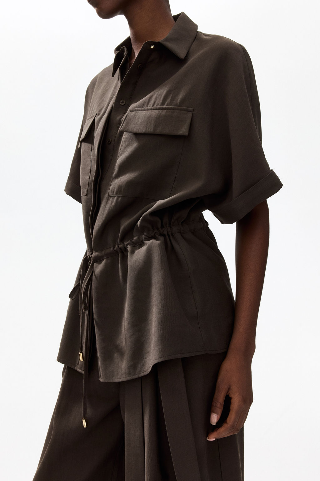 Top de sarga con cord?n de ajuste - H&m фото 4