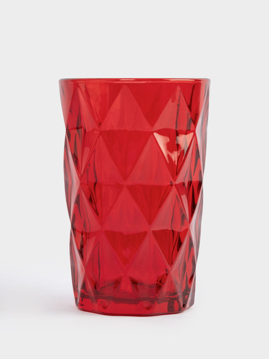 Стакан, 12 см, 340 мл, стекло, красный, Diamond color - Anna lafarg фото 2