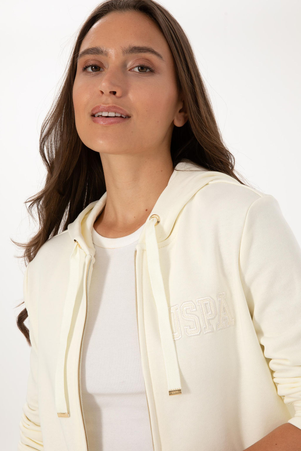 Kad_n BEYAZ Basic Sweatshirt Sepette S_rpriz _ndirim - U.s. polo assn фото 2