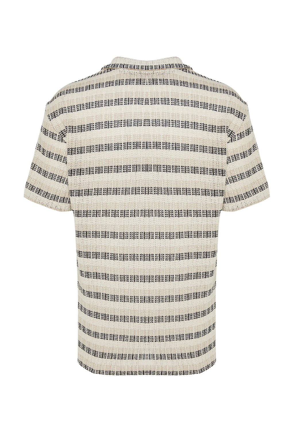 TRENDYOL MAN Ekru Oversize/Genis Kesim Dusuk Omuz Limited Edition Cizgili Polo Yaka T-shirt TMNSS24PO00023 - Trendyolmilla фото 8