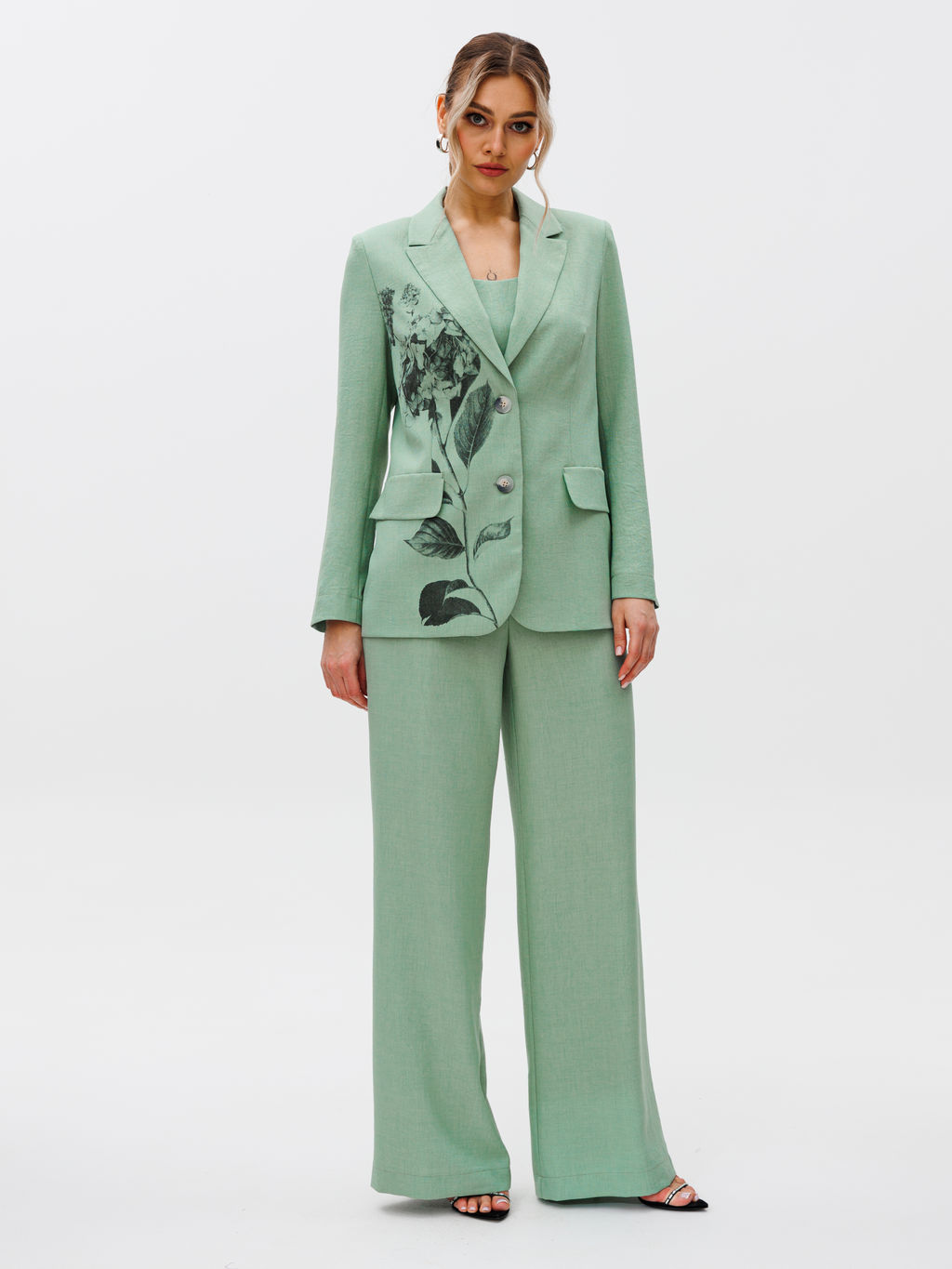 Костюм из жакета, топа и брюк. - Gizart фото 10