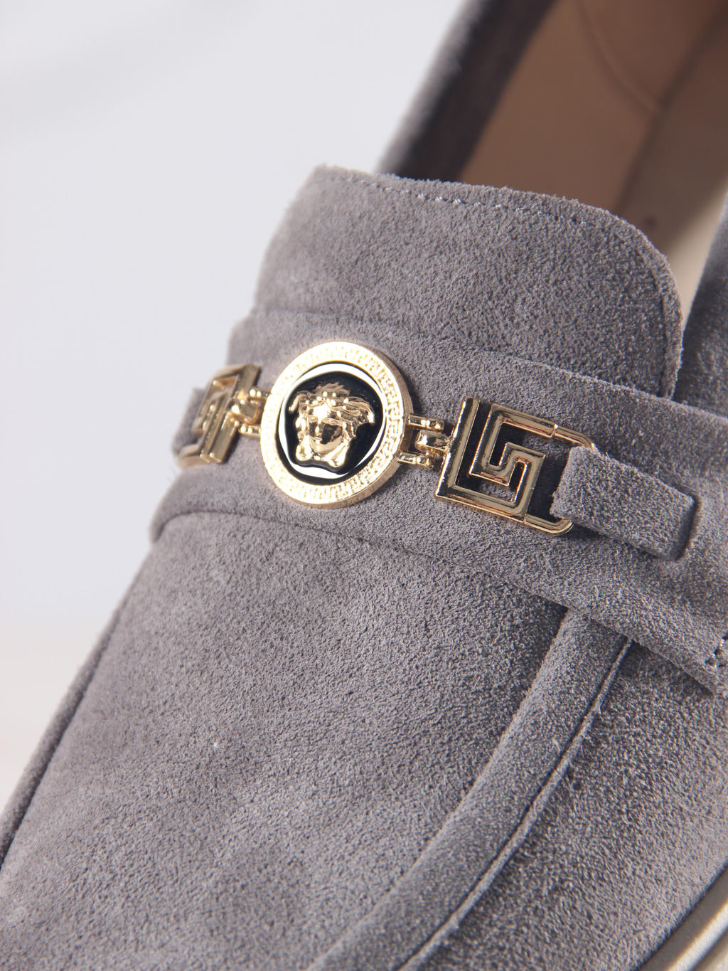 Лоферы туфли 173.1453be.Серый замок замша