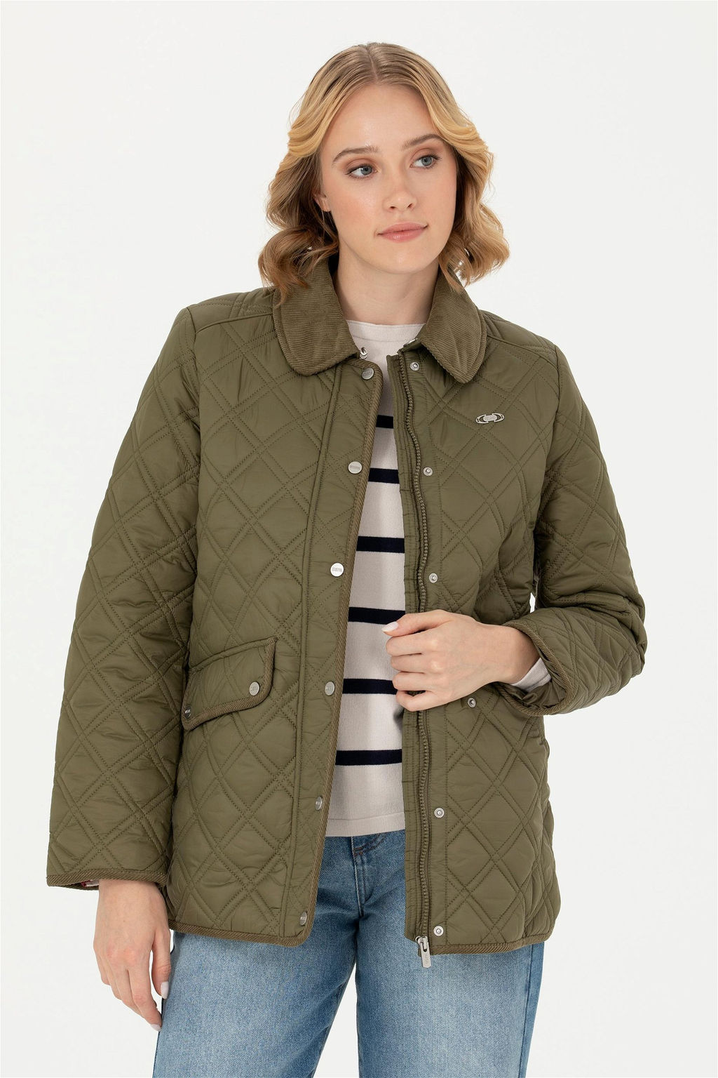 Женское пальто цвета хаки Неожиданная скидка в корзине - U.s. polo assn фото 3