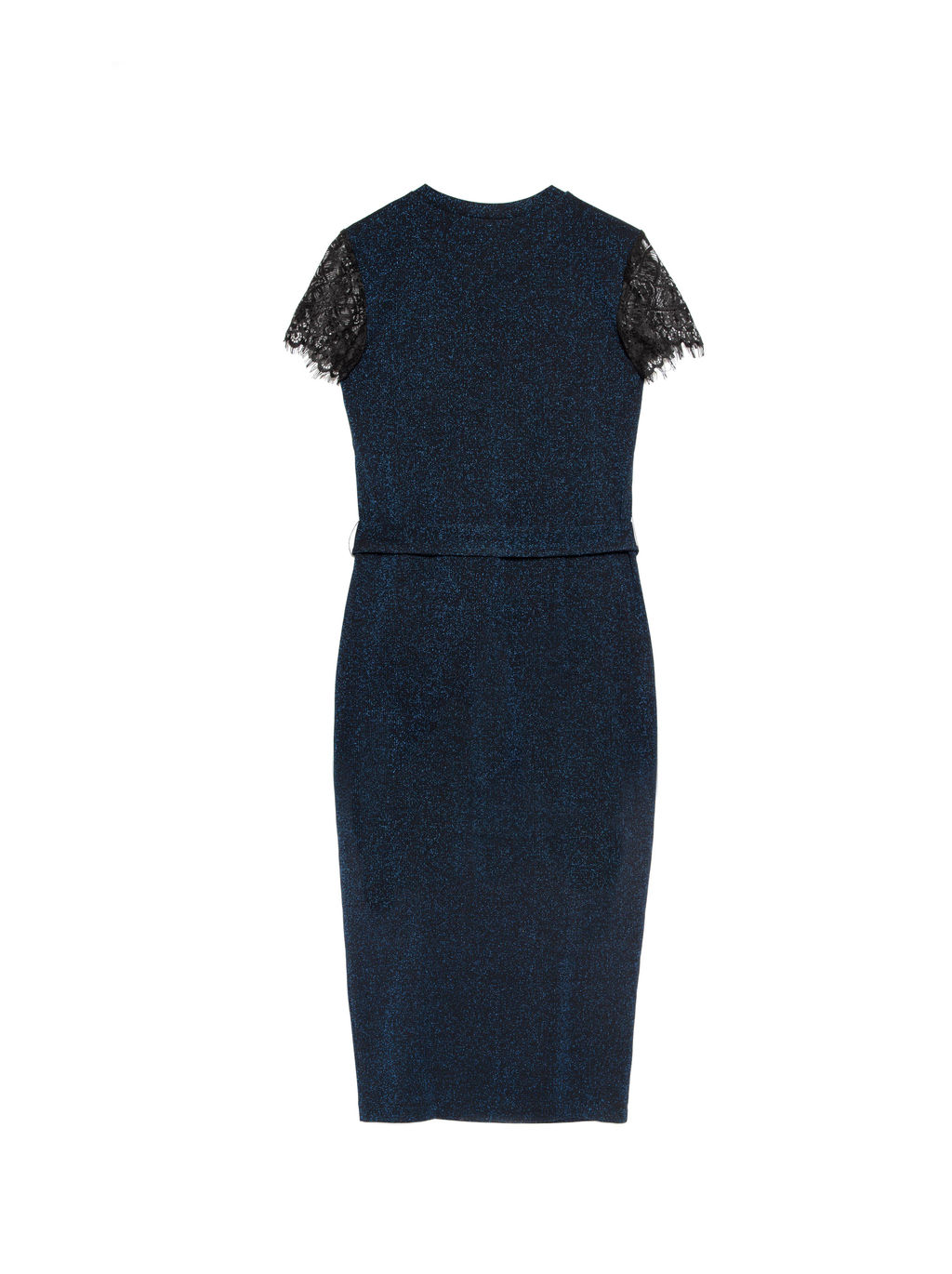 CONTE Прилегающее платье из мерцающей вискозы с кружевом LPL 1159 black-blue black-blue